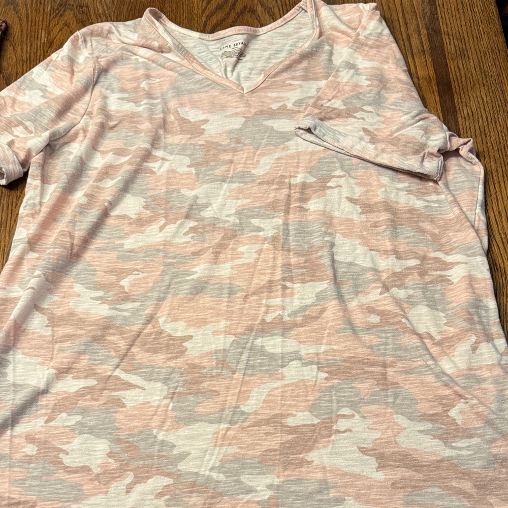 Lane Bryant Camouflage V-Neck Tee